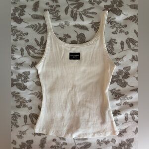 Skims X Dolce Gabbana Cotton Rib Tank - Snow